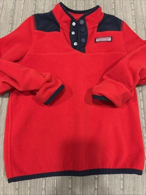 Unisex Red Vineyard Vines Performance Polar Oveja Botón a Presión Talla 6 Foto 1 de 4