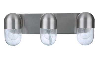 Luz de tocador de baño Craftmade 55003 Pill 3 luces 23"W - níquel Foto 1 de 4