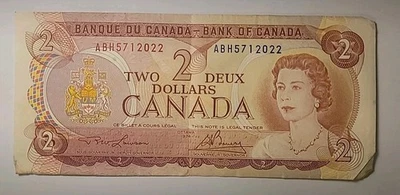 1974 CANADA 2 DOLLAR BILL / NOTE - Image 1 of 3