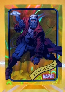 2025 Topps Chrome Marvel Star-Lord #104 GIALLO Lava - Foto 1 di 2