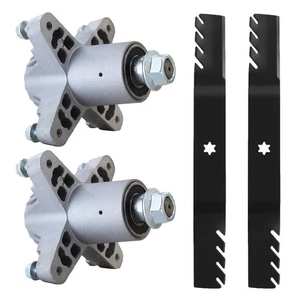 Mower Blade & Spindle Kit For Huskee MTD Troy-Bilt White 42" Decks 618-0142 - Picture 1 of 8