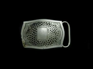 UA07120 VINTAGE 1960s **ORNAMENTAL** WESTERN & COWBOY SILVER BELT BUCKLE - Picture 1 of 2
