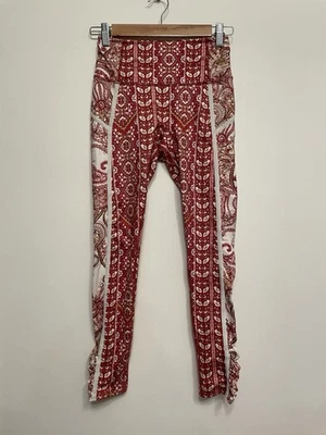 Leggings Estampados Free People Movimiento Mujer XS You're A Peach Rojo Acanalado Boho Foto 1 de 4