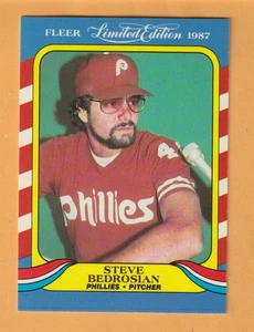 Steve Bedrosian Philadelphia Phillies 1987 Fleer edición limitada #3 Methuen MA - Imagen 1 de 2