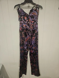 Maglione tuta Danielle Bernstein WeWoreWhat nero paisley pull-on nuovo con etichette taglia 00 - Foto 1 di 10