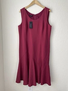 Lafayette 148 New York Dress 16 Pink Sheath Trumpet Flounce Career Mermaid NWT - Picture 1 of 9