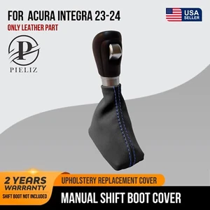Manual Shift Boot Cover PVC Leather for Acura Integra 2023-2024 Blue Stitch - Picture 1 of 10