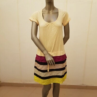 Hübsches Kleid von Hoss Intropia, XS, gelbbeige, schwarz, lila, rosa, cremeweiß - Bild 1 von 4