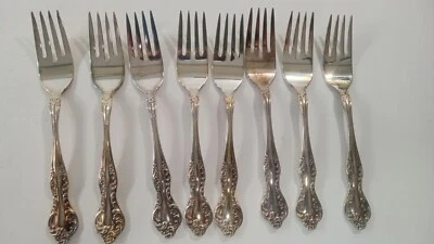 Reed & Barton Silverplate Forks  Set of 8 -7" - Image 1 of 4