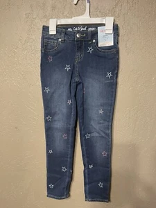 Girls SZ 8 Cat & Jack Super Stretch Skinny Stars Jeans - Picture 1 of 3