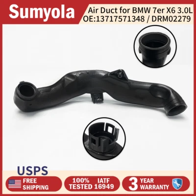 13717571348 Engine Air Intake Hose Tube For BMW X6 740i 740Li 3.0L - Photo 1/4