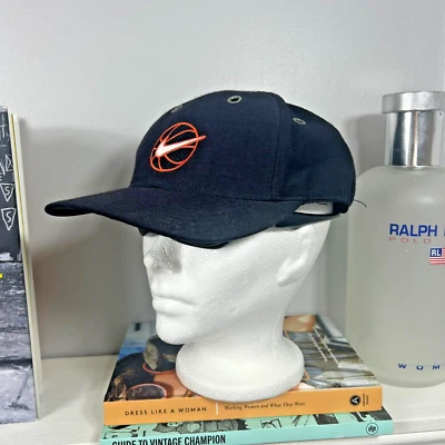 VINTAGE 1990s | NIKE Basketball Mini Swoosh Embroidered Hat Size L/XL Wool Blend - Image 1 of 4
