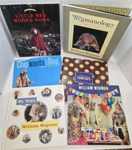Lot Of 6 William Wegman Hardcover Books First Editions One Damaged Read - Imagen 1 de 24