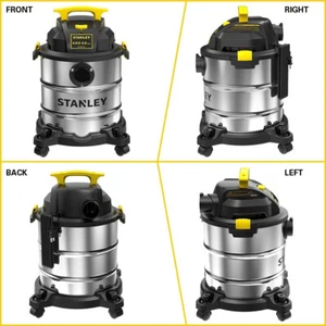 Stanley SL18116 Wet/Dry Vacuum 6 Gallon 4 Horsepower Stainless Steel Tank, 4.0HP - Picture 1 of 8