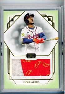OZZIE ALBIES 2024 DEFINITIVE GAME USED GLOVE PATCH /10 - Picture 1 of 2