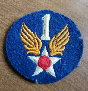 ORIGINAL WWII US 1st ARMY AIR FORCES on WOOL PATCH 1st AAF - Foto 1 di 4