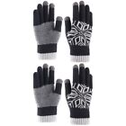  2 Pairs Full Finger Winter Gloves Electric Bicycles Mens Point Fingers