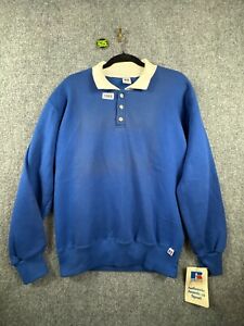 Vintage NWT Russell Athletic Collared Sweater Size Medium Adults Sports 90s
