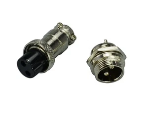 Conector de aire de enchufe de aviación de 2 pines 16-2P macho y hembra de metal autobloqueante - Imagen 1 de 8
