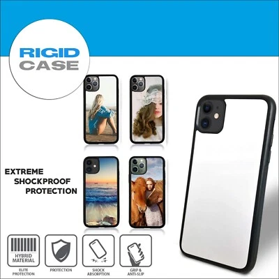 YOO KASE Sublimation Blank Rubber Case Black For iPhone Samsung Huawei Google Phones