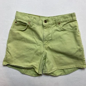 Levi's Jean Shorts Women's 28 Lime Green Denim Bermuda - Picture 1 of 6