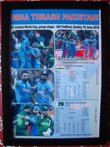 India beat Pakistan - 2019 ICC Cricket World Cup - framed print - Picture 1 of 2