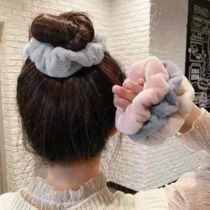 New Sweet Soft Girls Women Pom Pom Hair Ties Elastic Hair Band Accessories - Picture 1 of 7