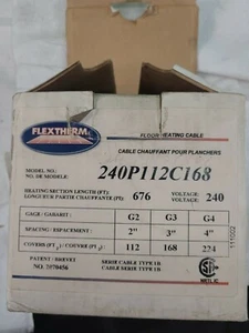 CABLE DE CALEFACCIÓN POR SUELO RADIANTE FLEXTHERM 240P112C168-676"--240V - Imagen 1 de 3