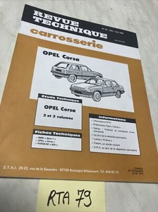 Opel Corsa Revisión Técnica Automotriz Carrocería RTC Edición 1983 - Imagen 1 de 10