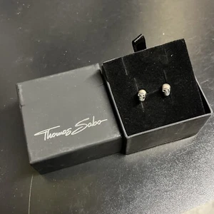 Thomas Sabo 925 Sterling Silver Skull Stud Earrings - Picture 1 of 2