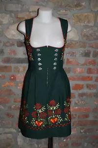 KL5053 @ Vintage Dirndl @ Balkonett @ Trachtenkleid @ 70er @ bestickt @ 44 - Bild 1 von 3