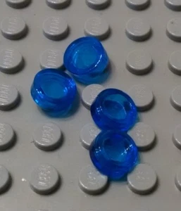 LEGO Lot of 4 Translucent Dark Blue 1x1 Round Tile Pieces - Picture 1 of 1