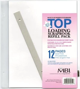 MBI 8-1/2x11 Scrapbook Memory Collection Refill Pages (Same Shipping Any Qty) - Picture 1 of 1