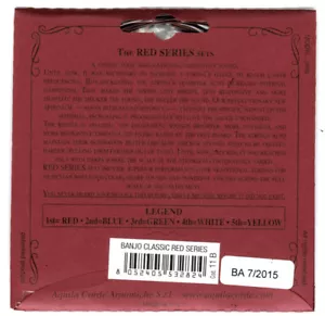 Aquila 11B Red Series 5 String Banjo Strings dbgDg Normal Tension - Picture 1 of 2