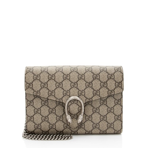 Portafoglio Gucci GG Supreme Dioniso Catena