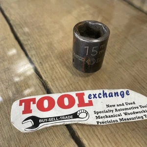 Matco Tools USA BP15M6A Metric 15mm Shallow Impact Socket - 3/8" Drive - 6 Point - Picture 1 of 4