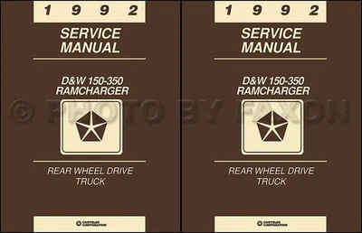 1992 Dodge Pickup Truck Ramcharger Repair Shop Manual Gas and Diesel DW 150-350 - Image 1 of 4