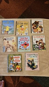 VINTAGE GOLDENE BÜCHER KONVOLUT-ROTREITEN-LANDMAUS-ENTE&FREUNDE- FRÜHE AUSGABEN - Bild 1 von 9