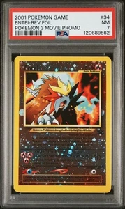 Pokémon Game Movie Pokemon 3 2001 Promoción de película #34 Entei-Reverse Foil PSA 7 - Imagen 1 de 2