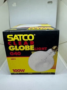 SATCO CLEAR GLOBE LIGHT S3013 100W G40-5 - Picture 1 of 2