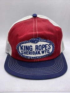Vintage King Ropes Trucker Mütze Kappe Druckknopflasche Netz Sheridan Wyoming K-Products - Bild 1 von 10