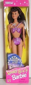 Barbie Sparkle Beach Muñeca Teresa Trenzado Cabello Moreno 1995 Mattel #14354 - Imagen 1 de 6