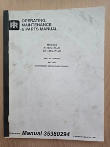 Ingersoll-Rand P-185C-W-JD Operator, Maintenance & Parts Manual - Reprint H - Bild 1 von 9