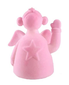 Winkefigur Engel Rosa H:16 cm - Wichtelfigur Beflockt mit Winke-Funktion - Bild 1 von 1