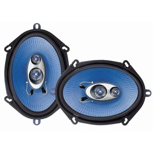 Pyle PL573BL 5" x 7" 300 Watt 3 Way Triaxial Car Speakers, Blue(Pair)(Open Box) - Picture 1 of 3