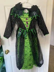 MAGICAL GREEN WITCH Pre-Own Halloween Costume Dress 5/6 (t) - Picture 1 of 5