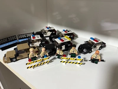 Lego Custom Brick Police Vehicles and Figures Lot.  Built with LEGO® Bricks - Image 1 of 3