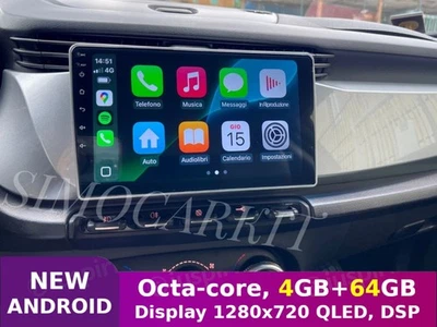 4+64GB Autoradio Car Tablet 9" Per Alfa Romeo Giulietta CarPlay Android Auto - Immagine 1 di 4