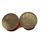 France 20 Francs Coins 1950 3 plumes & 1950B 4 Plumes - scarce