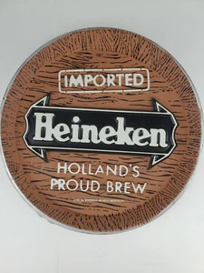 Vintage Heineken Barrel Beer Sign Bar 12" 1965 - Picture 1 of 2